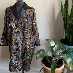 Vtg 90’s French Maid printed satin night gown